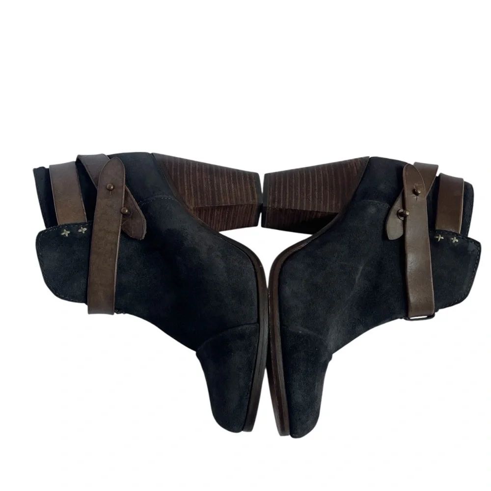 RAG & BONE HARROW BLACK SUEDE BOOTS SZ 6 MED